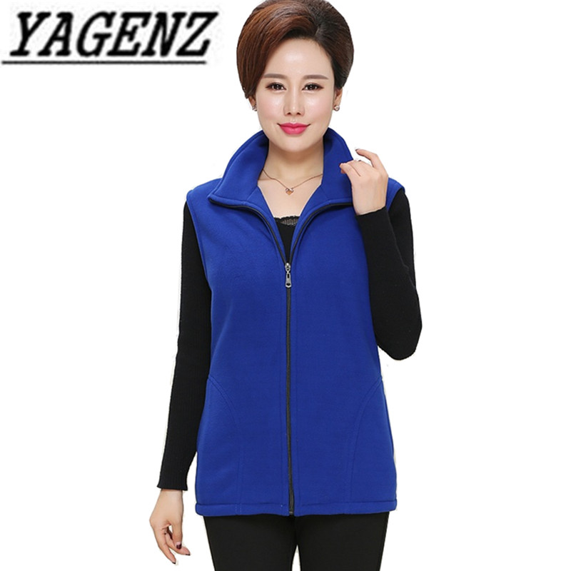 

Middle-aged women Warm Fleece Vest jacket coat Autumn Winter Loose Sleeveless Outerwear Large size Casual Female Waistcoat 4XL, Green