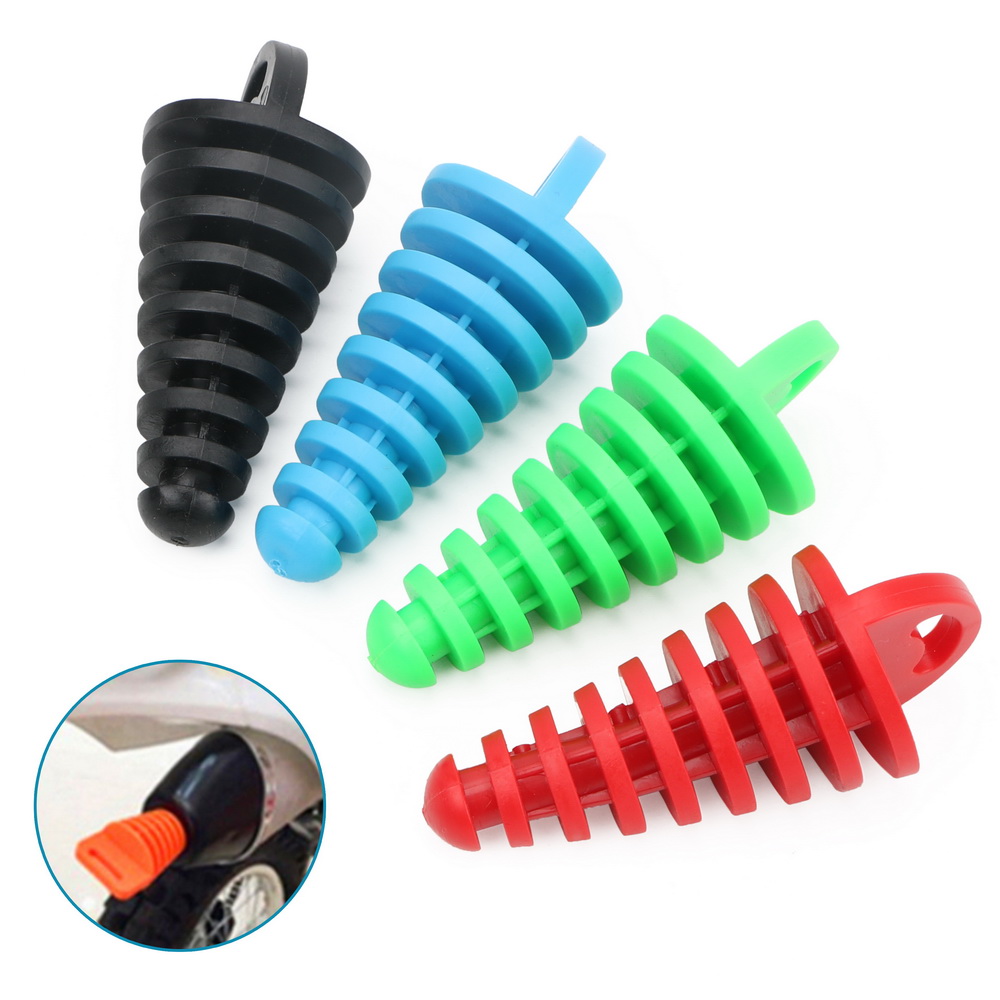 

Rubber Motocycle Air-bleeder Waterproof Plug Silencer for Moto Exhaust Pipe Motocross Tailpipe Wash Stopper Protector