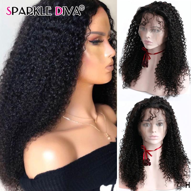 

Malysian Kinky Curly Human Hair Wigs Pre Plucked 13x4 Lace Front Wig 150 180 Density Remy Lace Front Human Hair Wigs For Women, As pic