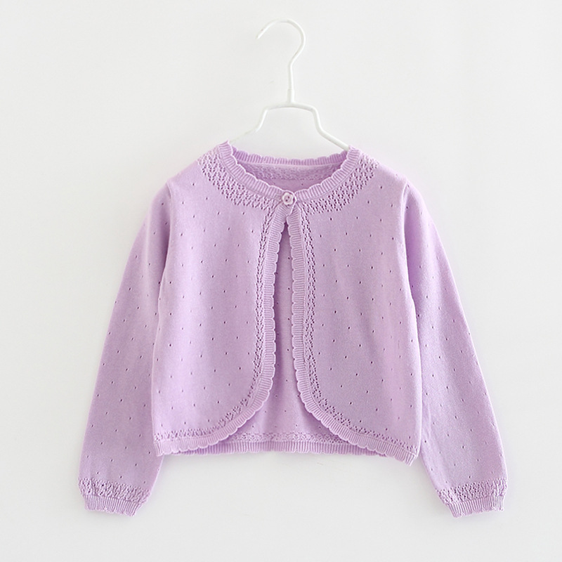 

2020 Purple Girls Cardigans Sweater Jacket Kids Pink Girl Coat For 1 2 3 4 5 6 7 8 Year Old Outcoat Girls Clothing OKC205001, Ivory
