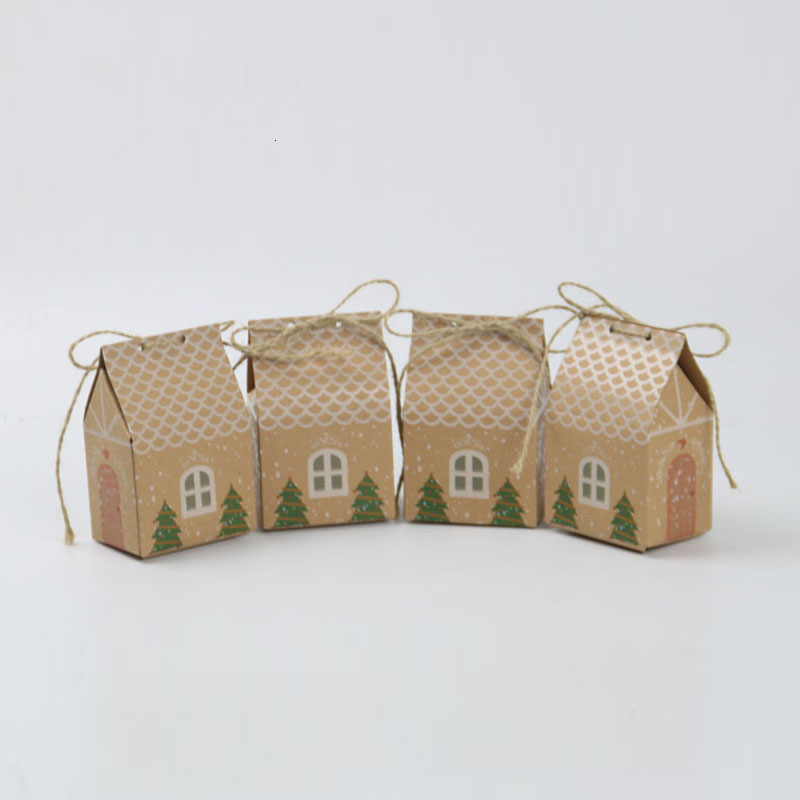 

10 Pcs Christmas Gift Boxes Wedding Candy Box Party Favor Eve Box Party Bags Gift Chocolate Baby Shower Supplies