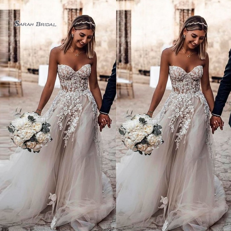 pink boutique wedding dress