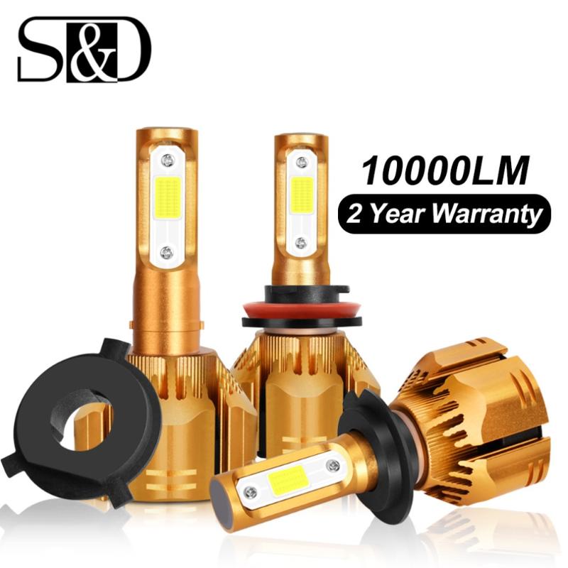 

2Pcs Car Headlight H7 Led H4 H1 H3 H8 H11 H13 4 3 9004 9005 9006 9007 9012 COB 60W 10000LM Auto Headlamp 6000K Light Bulbs