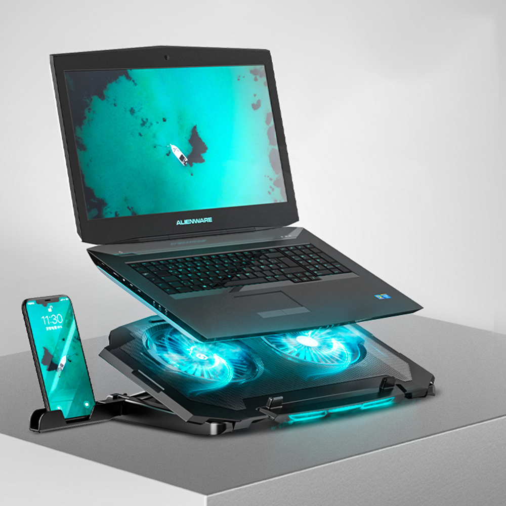 

11-17 inch Cooling Fan Laptop Stand Portable Base CPU Laptop Cooler Holder For Macbook Air Pro Computer Cooling Bracket