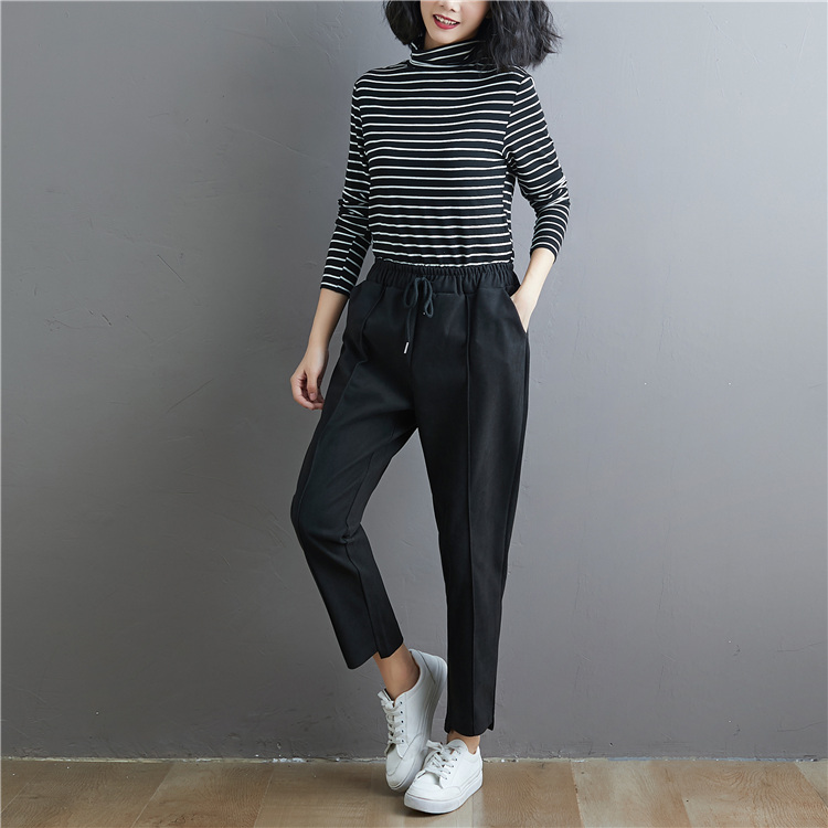 

Matte Black White Black Feer Fertilizer Plus-Size Joker Stripe Cowboy Panty Restoring Ancient Ways Bk4353