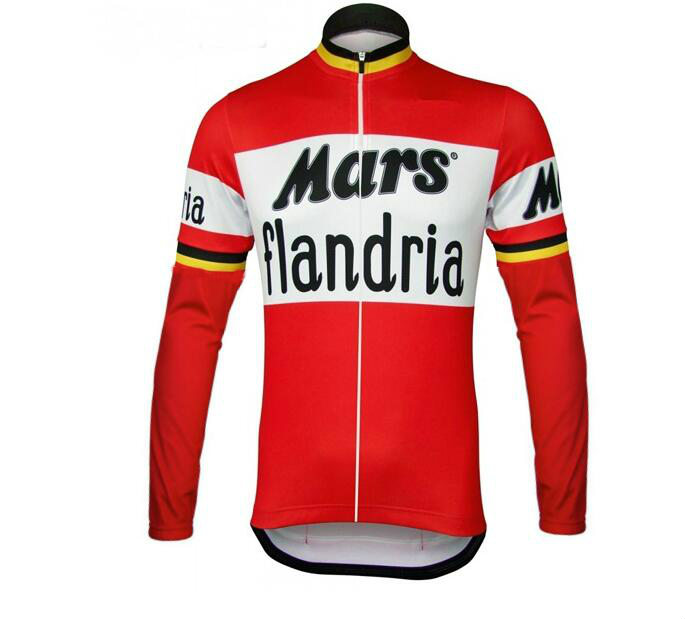 

WINTER FLEECE THERMAL ONLY CYCLING JACKETS CLOTHING LONG JERSEY ROPA CICLISMO 2020 MARS FLANDRIA TEAM 2 COLORS SIZE:-4XL, White