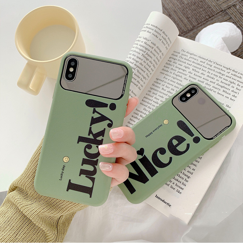 

For iPhone XR Case lucky Nice Messages Pattern Mirror case For iPhone XS Max XR X /7 8 Plus 6s Case soft silicon cover For iPhone 8 plus, Mix colors