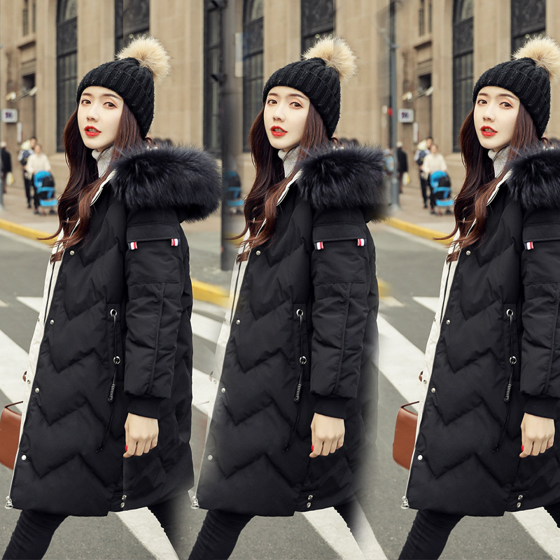 

Jacket Women Korean White Duck Down Coat Winter Down Jacket Women Puffer Casaco 198024 YY1257, Black