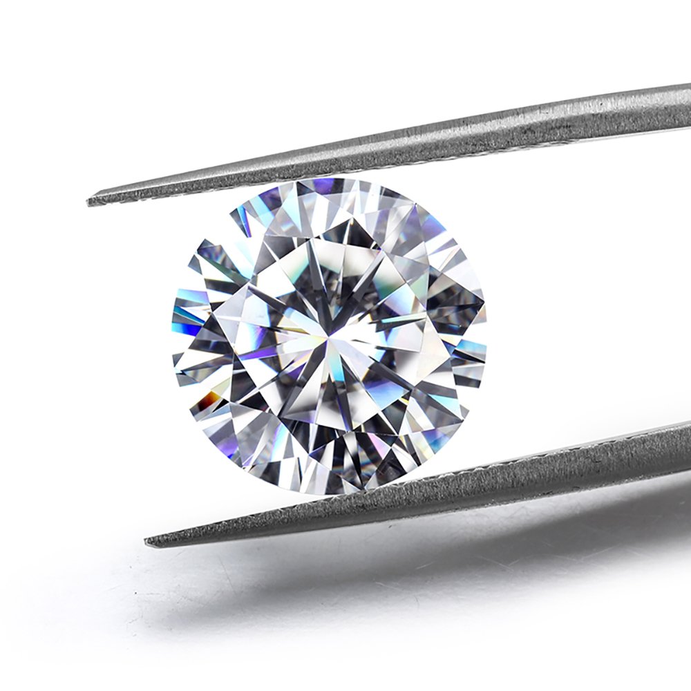 

0.1CT to 7CT real F color FL round brilliant cut 8 hearts 8 arrows moissanite stones certified lab diamond with a certificate
