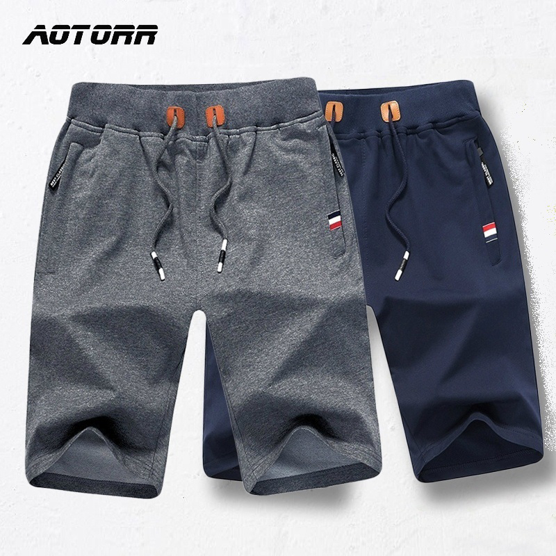 2020 Men Shorts Summer Solid Mens Slim Beach Shorts Cotton Casual Male Elastic Waist Jogger Short Sweatpants 6XL homme-image-532764767