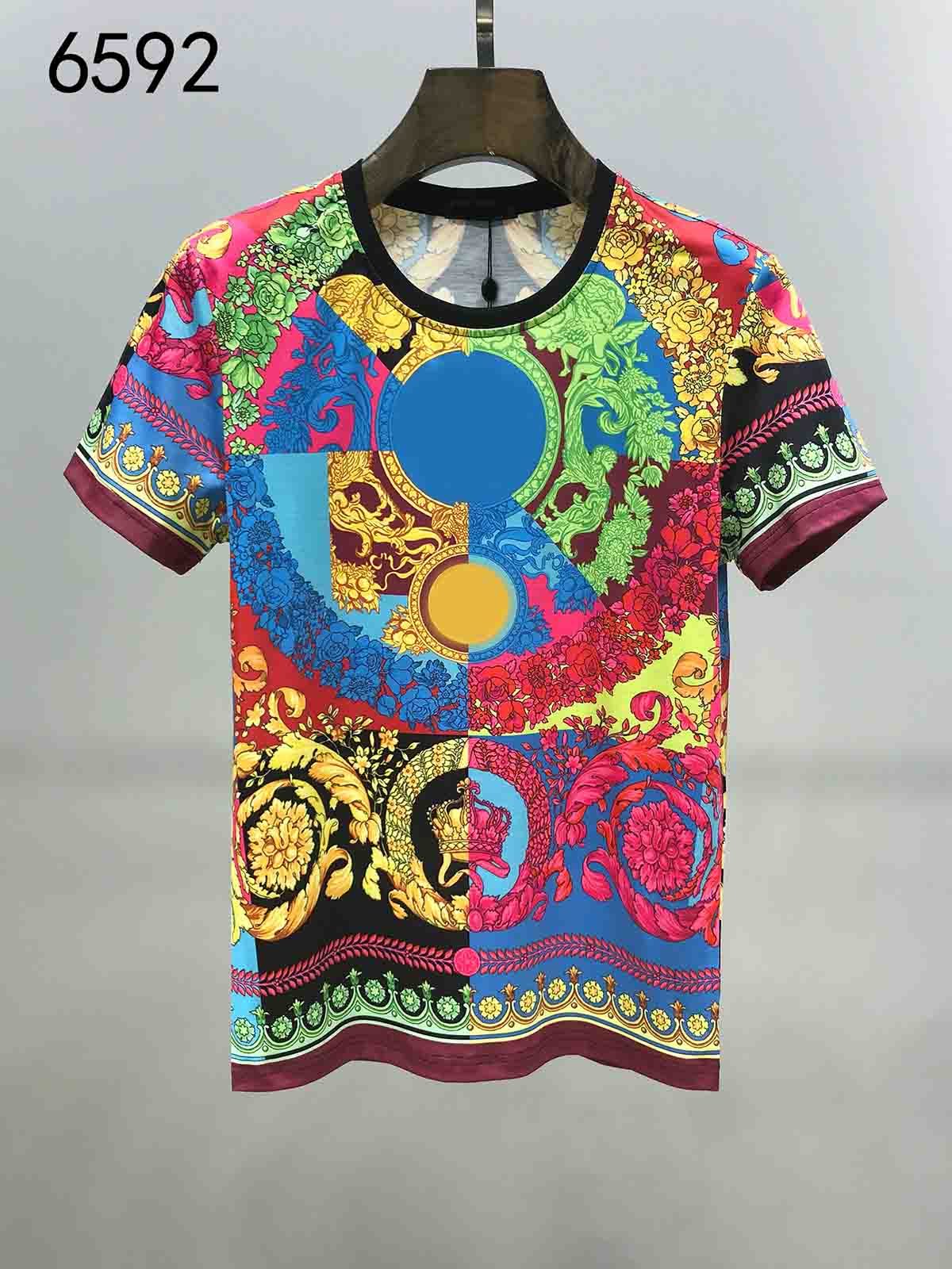 

2020 Summer T-Shirt Men's Tops Old Printed Letter Embroidered T-Shirt Men's Short Sleeve T-Shirt Women's Top S
