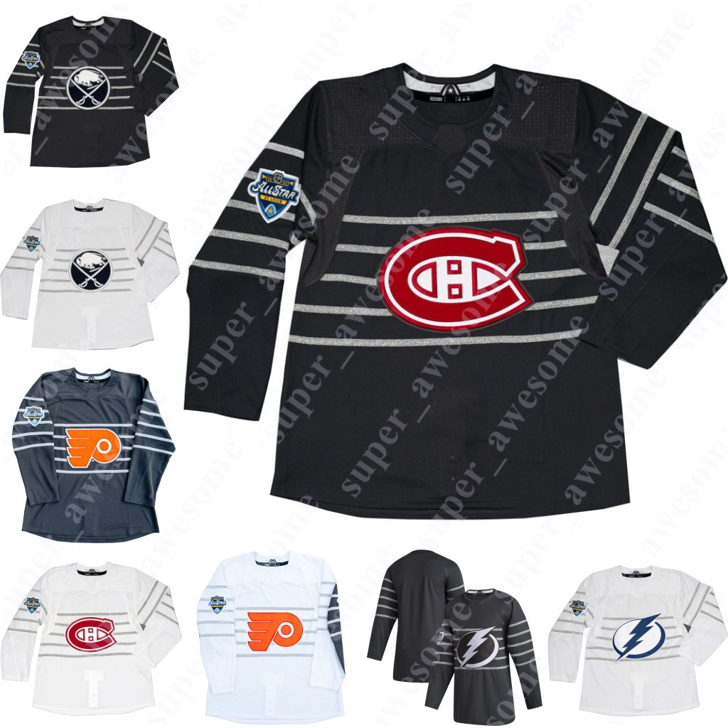 

2020 All Star Hockey Jersey Jack Eichel Victor Hedman Shea Weber Konecny, Tampa bay lightning white