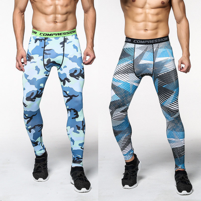 

Men' Running Tights Camouflage Sportswear Gym Training Compression Pants Quick-drying Stretch Leggings Exercise Men' Clothing, C8