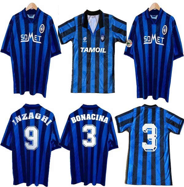 

1991 92 96 97 Atalanta Retro Soccer jersey CANIGGIA STROMBERG PAULINO camisetas de futbol soccer uniform thailand quality football shirts, White