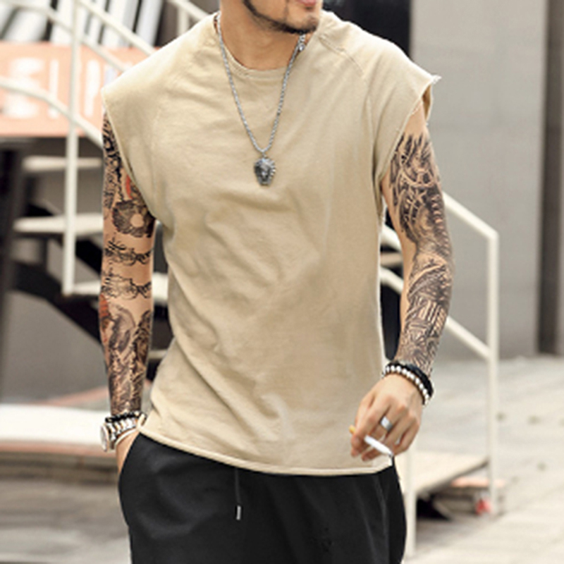 Vêtements Fitness T-shirt Men Fashion Extension Long Tshirt Gym d'été T-shirt à manches courtes T-shirt Coton Body Body Fit Tops