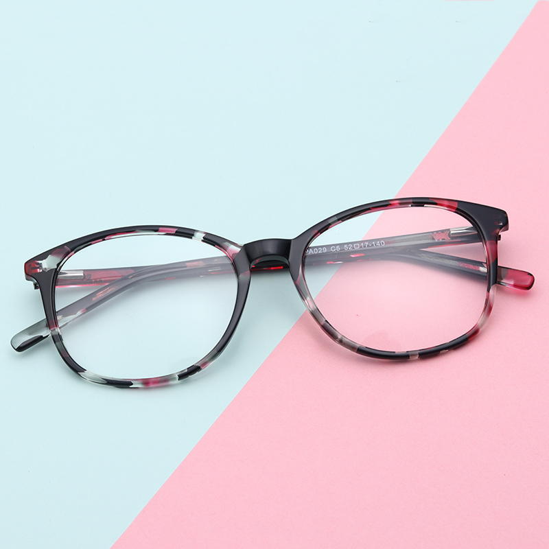 

Wholesale-Acetate Women Eyewear frames Women Round Vintage Retro Flat Top Fashion DeGlasses Frame #CBPA029