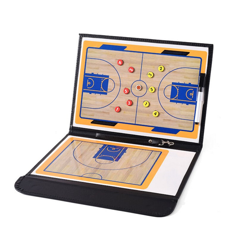

Basketball Coaching Board Double-sided Coaches Clipboard Dry Erase w/marker Basketball Tactical Board