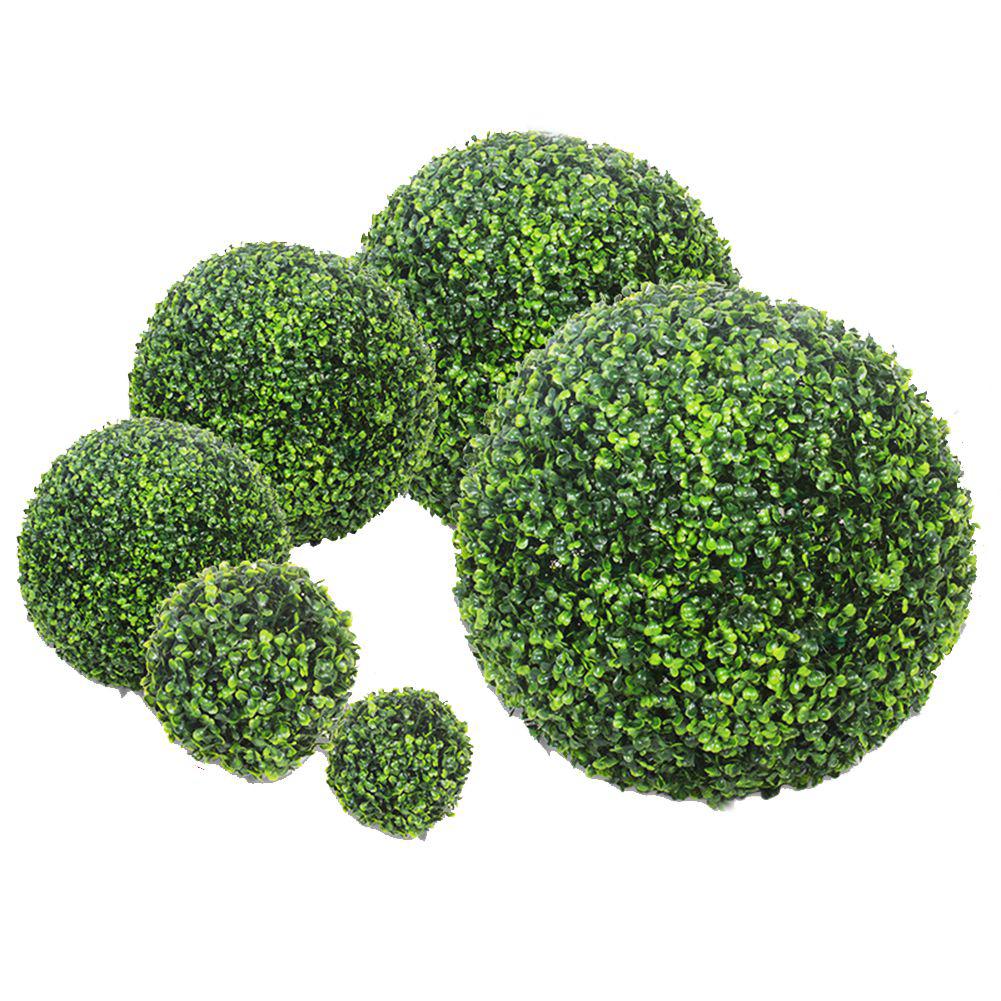 

Simulate Plastic Green Leave Ball Artificial Grass Ball Home Garden Wedding Party Decoration, 10cm