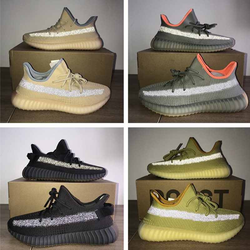 

Designer Shoes Yeezreel Yecheil Yeshaya Kayne West Running Sneaker v2 new green glow clay triple black static reflective Scarpe Air Shoe, Desert sage