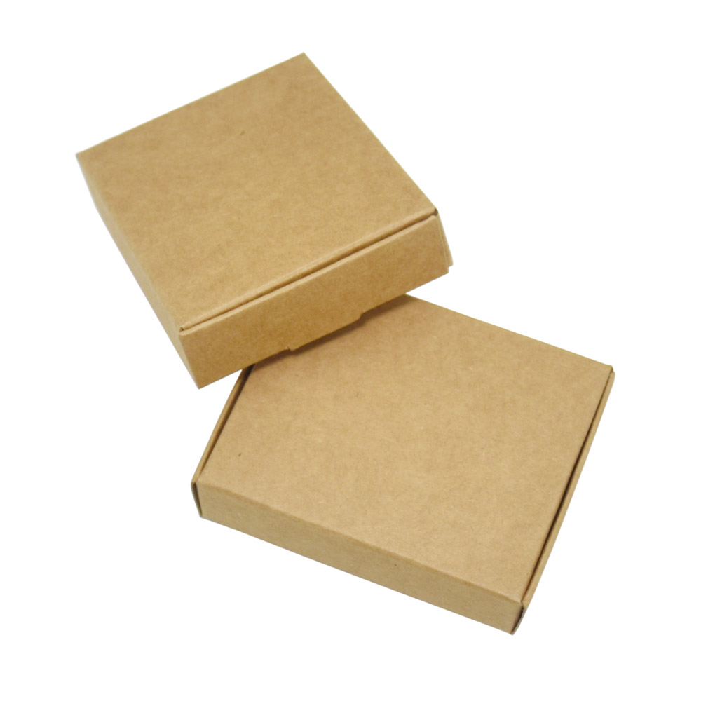 

Brown 7.3*5.8*2.6cm Kraft Paper Package Box Hand Made Soap Cardboard Boxes For Wedding Sugar Candy 50pcs Kraft Cardboard Boxes