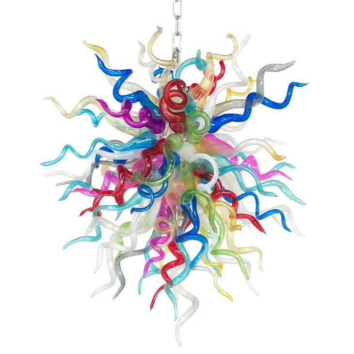 

Modern Chandeliers Lamps Lighting LED Light Hand Blown Colored Chandelier Art Decorative Venetian Glass Pendant Lights