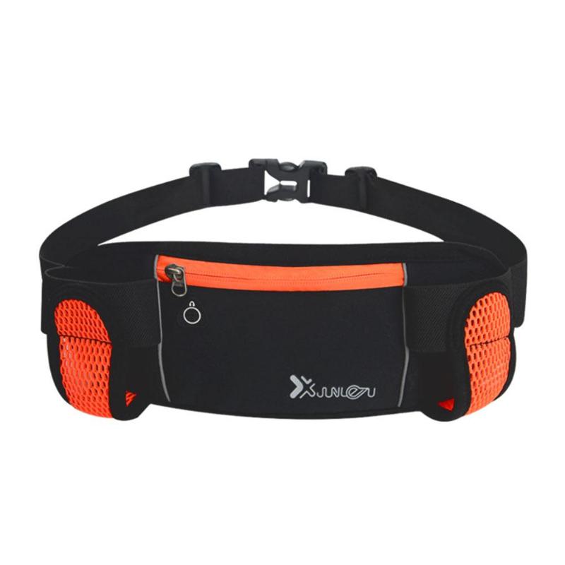 

Fashion Polyester Lycra Cotton on Foot Camping Waist Bags Hip Belt Bags Mountaineering Money Running Bag Satchel Headset Run, Black