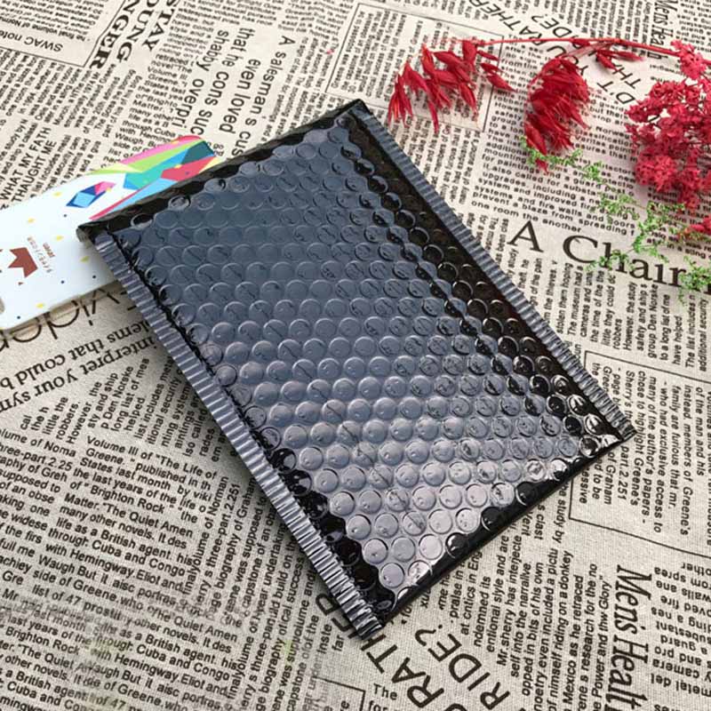 

High Fashion Black Foil Bubble Mailers self Seal Mailing Bag Padded Envelope Shockproof Shipping Packaging Bag Storage Organizer