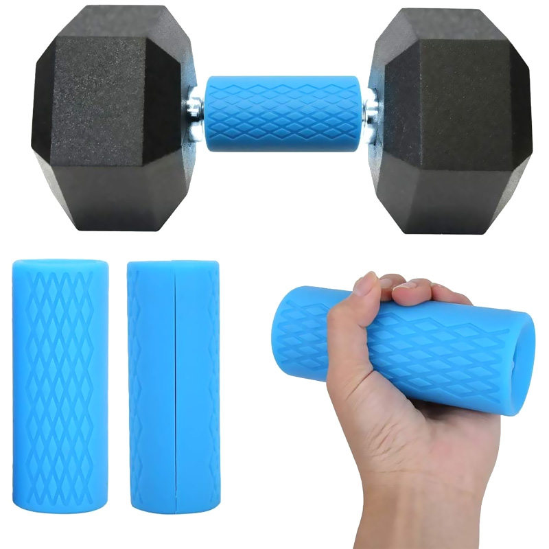 

1 Pair Dumbbell Grips Kettlebell Grip Barbell Thick Bar Handles Pull Up Weightlifting Support Silicone Anti-Slip Protect Pad