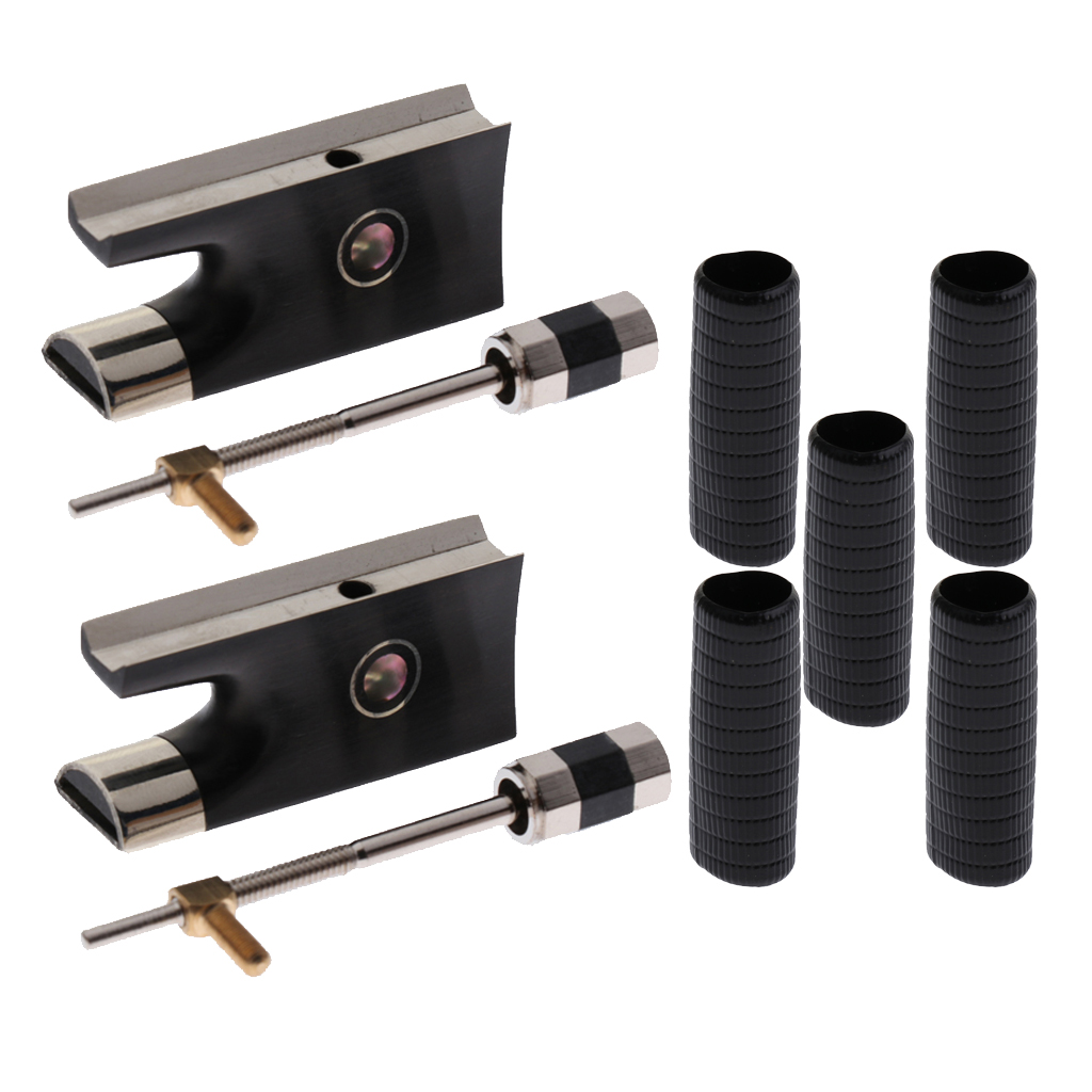 

2pcs Violin Bow Frog & Screw Set With 5pcs Plastic Violin Bow Skin Parts