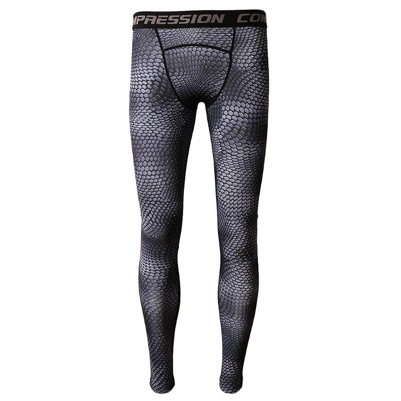 

Fashion Gray Sports Compression Mens Long Tights Base Layer Pants Leggings Bodybuilding Running Gym Bike Apparel, As pic