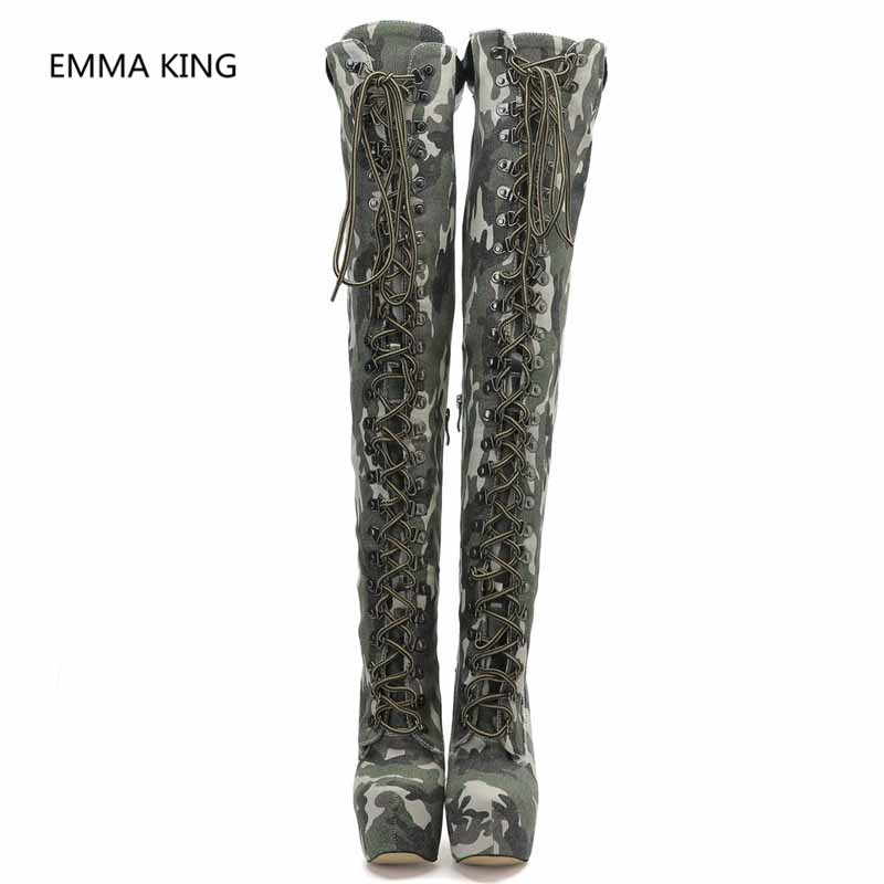 thigh high army boots