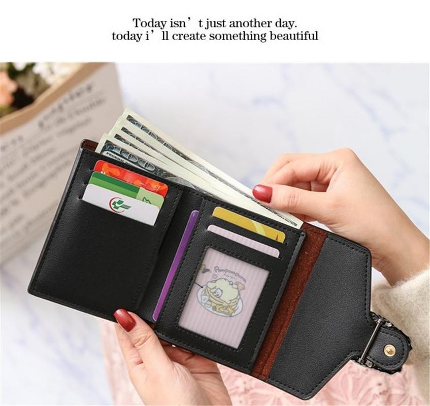 Designer Wallets Small Wallet Female Short Retro Fold Change Wallet Red Black Green Brown Pure Color Hot Sale Mini Womens Bags Factory Price