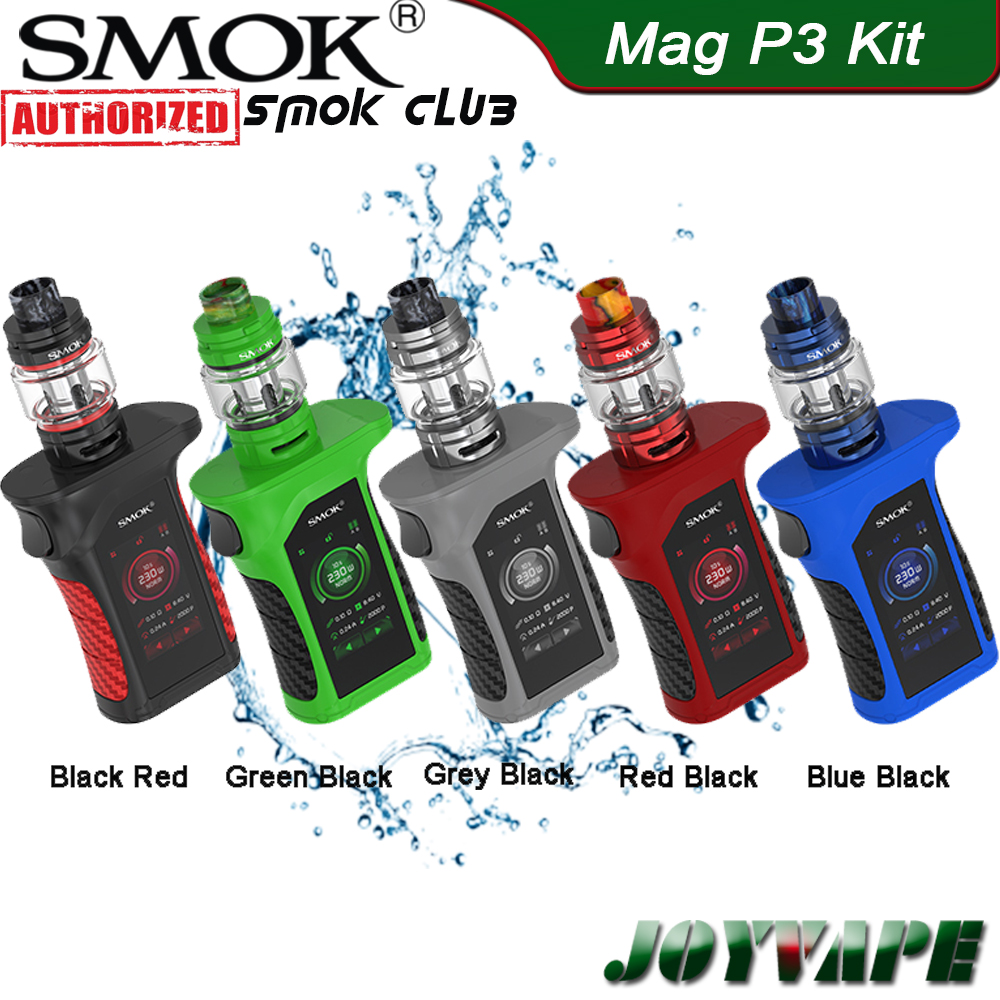 

SMOK Mag P3 Kit 230W with TFV16 Tank Powered by Dual 18650 Cells & Conical Mesh Coil IP67 Waterproof Starter Kit 100% Original, Message for mixe colors