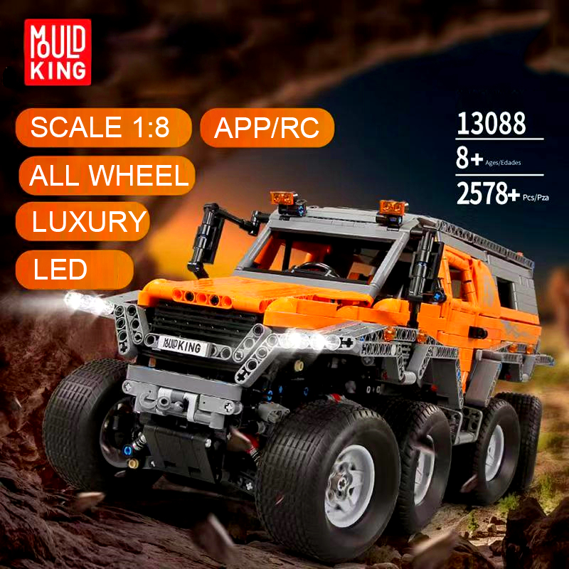 Avtoros Shaman 8x8 Siberia Off-road Vehicle Car Building Block Technic Series APP Remote Control Model 13088 2578Pcs Bricks Birthday Toys Christm-image-524010599