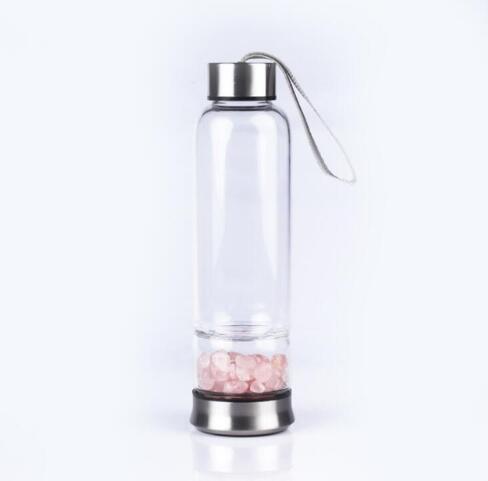 

New Product Launch Wholesale Natural Quartz Irregularity Rose Crystal Gravel Bottle Glass Water Gravel Stone Cup Gift giving Y200330
