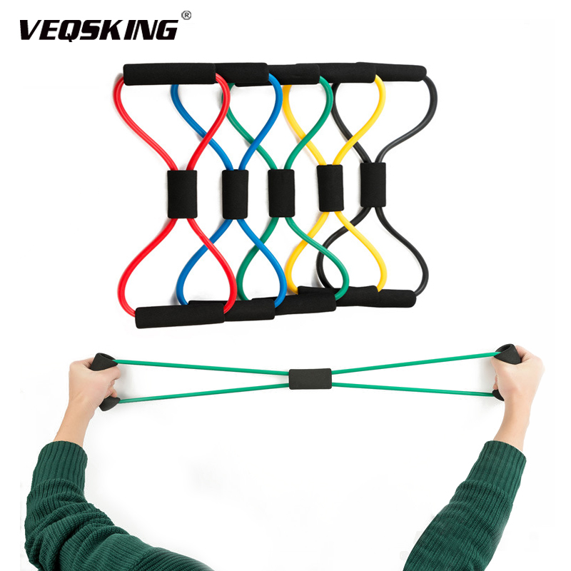 

2Pcs/Set 8 Type Resistance Bands, Chest Arm Body Building Bands, Yoga Exercise Elastic Bands for Fitness, Workout Equipments