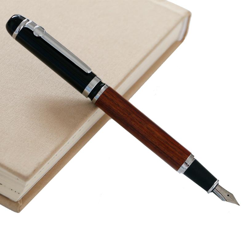 

Wood Fountain Pen 0.5mm Nib Signature Pens for Writing Office Supplies, Red