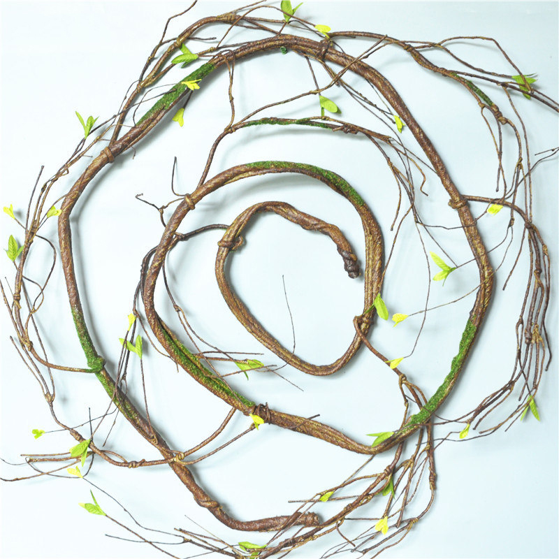 

90cm Real Touch Fake Tree Branches Rattan Artificial Flower Vine for Home Hotel Garden DIY Decoration Wreath Scrapbooking Floral, As pic