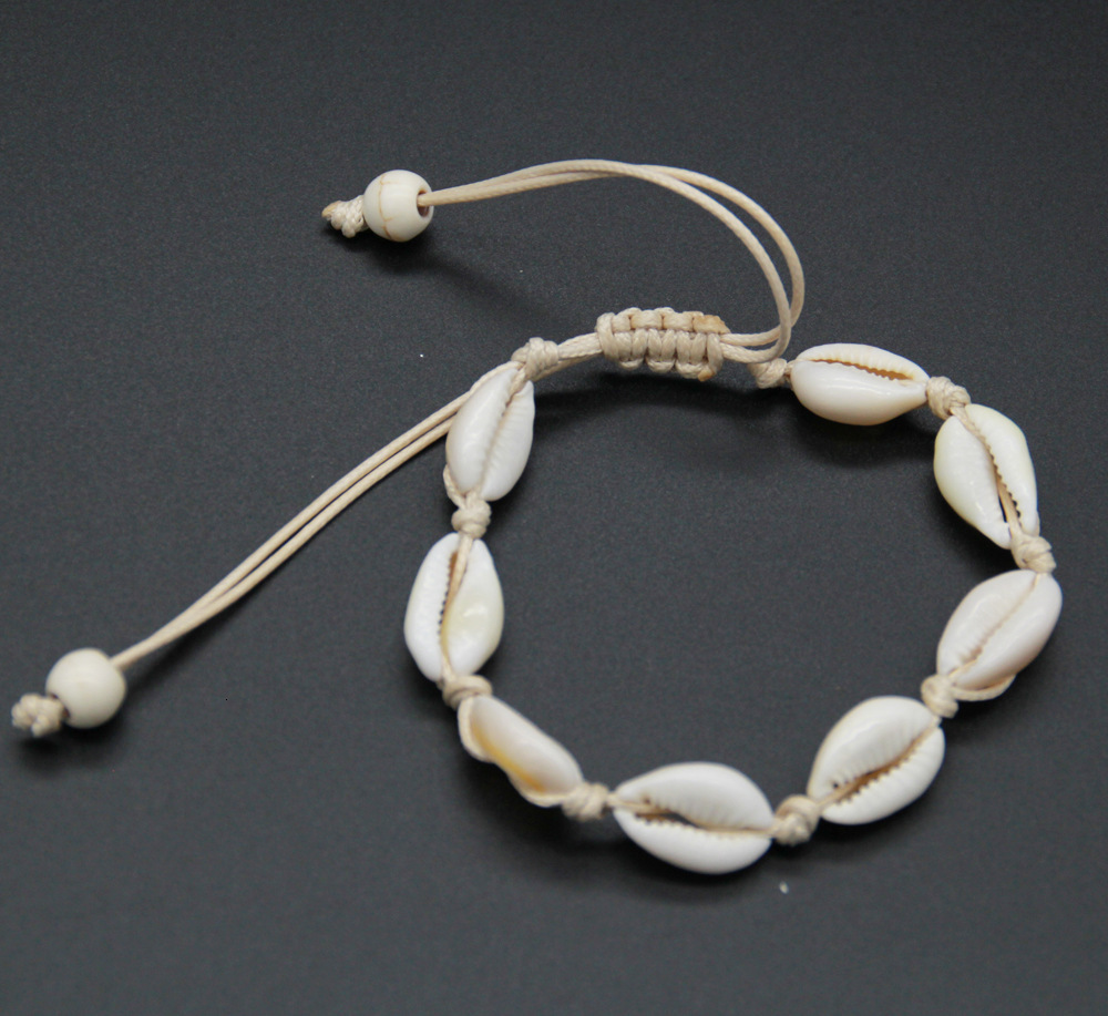 

Ornaments Natural Shell Bracelet Manual Tie Weave Shell Ring Anklet Exceed Low Price