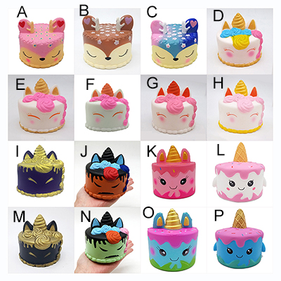 

16 STYLES squishy CutePink unicorn Toys 11CM Colorful Cartoon Unicorn Cake Tail Cakes Kids Fun Gift Squishy Slow Rising Kawaii Squishies