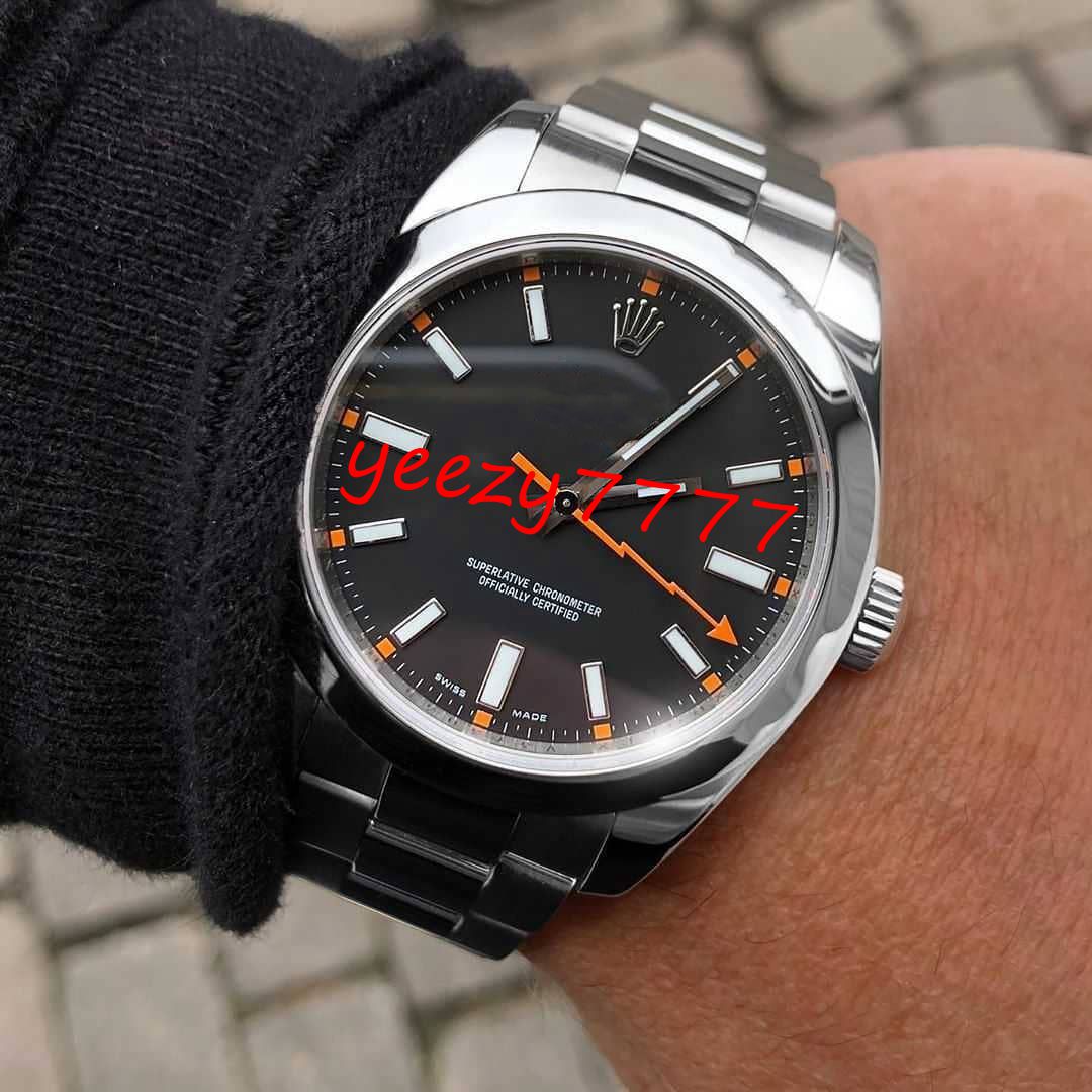 

luxury mens watches 40mm master 116400 116400GV black dial mechanical automatic movement stainless steel 316L iced out watch wristwatch, A1