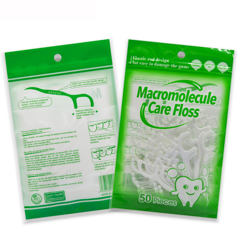 

Free shiping Wholesale 50Pcs/bag disposable Dental Floss Stick,Flossing String Tooth Picks Flossers, Pick Oral Care