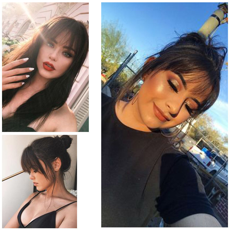 2019 2019 Beauty Synthetic Bang Natural Brown Blond Black Fake