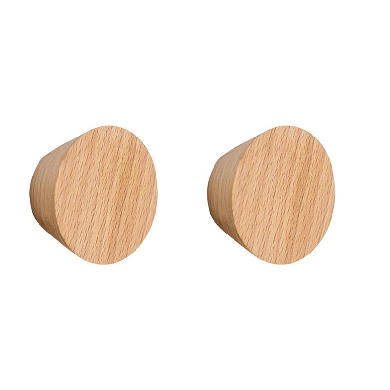 

2PC Wooden Clothes Hooks Creative Minimalist Wall Hooks Over the Door Hook Hanger for Bag Coat Hat Scarf