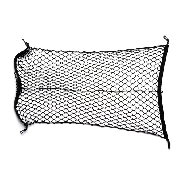 Livraison gratuite 100x70cm coffre de voiture universel stockage de bagages organisateur de fret filet en maille élastique en Nylon avec 4 croche