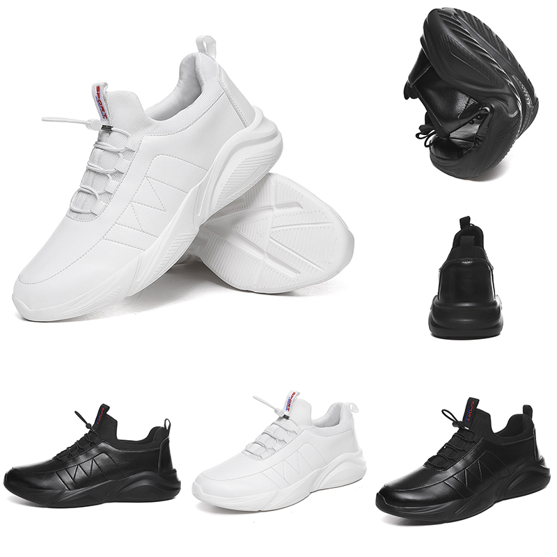 

Luxury Fashion Running shoes for men women Triple black white Leather Platform sports sneakers mens trainers Homemade brand Made in China