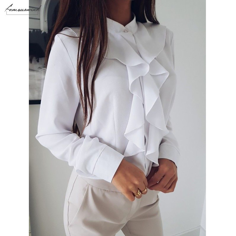 ruffle collar blouse plus size