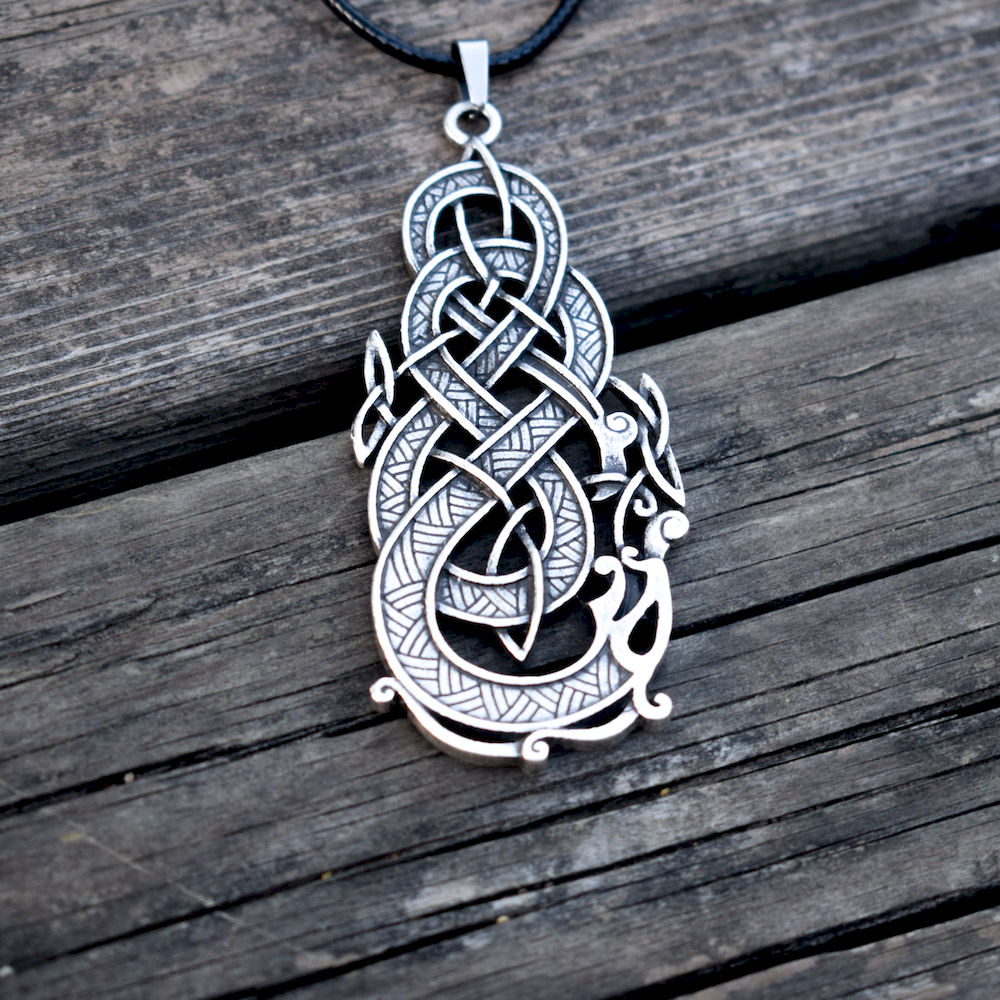 

SanLan 12pcs Viking Dragon Pendant with Curled and Knotted Body