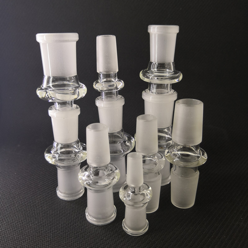 

all the 10 styles for choose glass bong adapter 14.4 18.8 joint male female interface adapter for bongs bowl nail dome