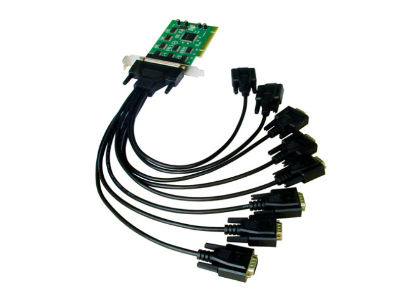 PCI-E to Serial Card 1 Female to 8 RS232 DB9 Male Spliiter Adapter Cable COM Port & PCI-E Card 50cm-image-768712533